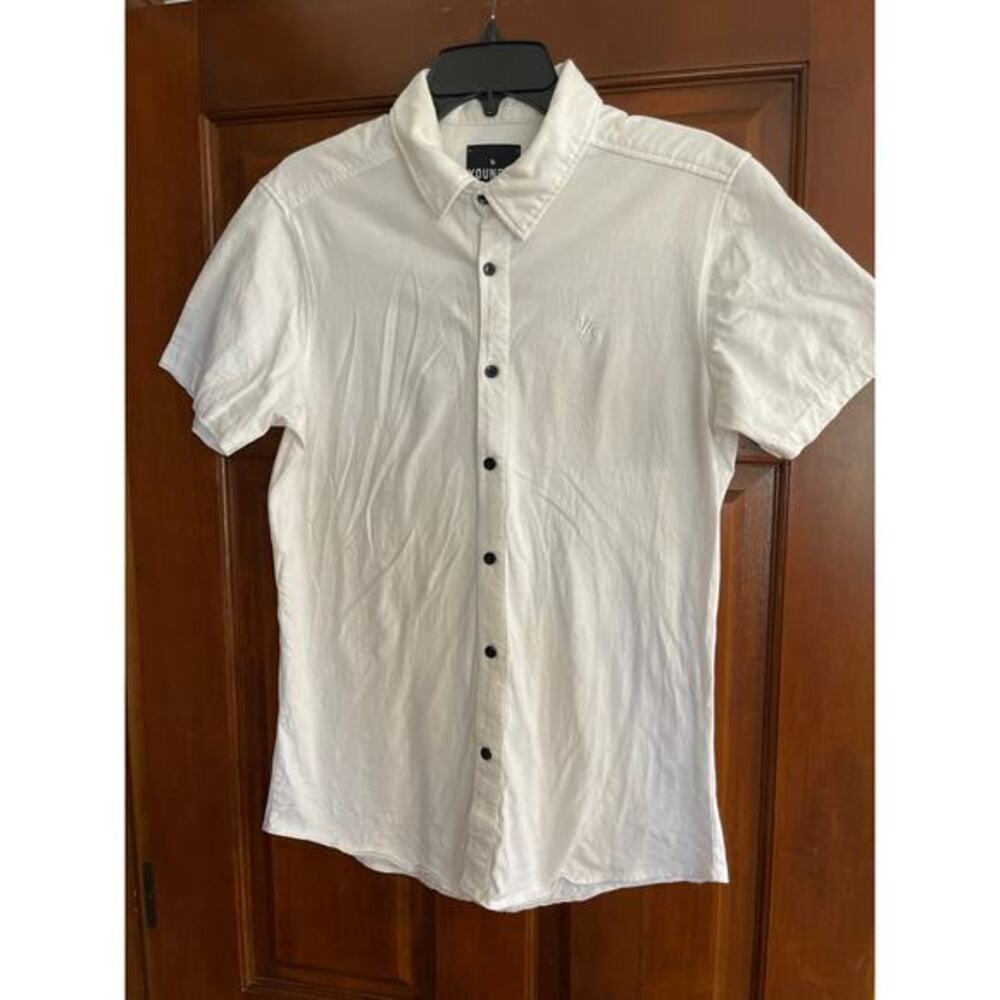 YOUNG LA WHIYE BUTTON DOWN SHIRT MEDIUM